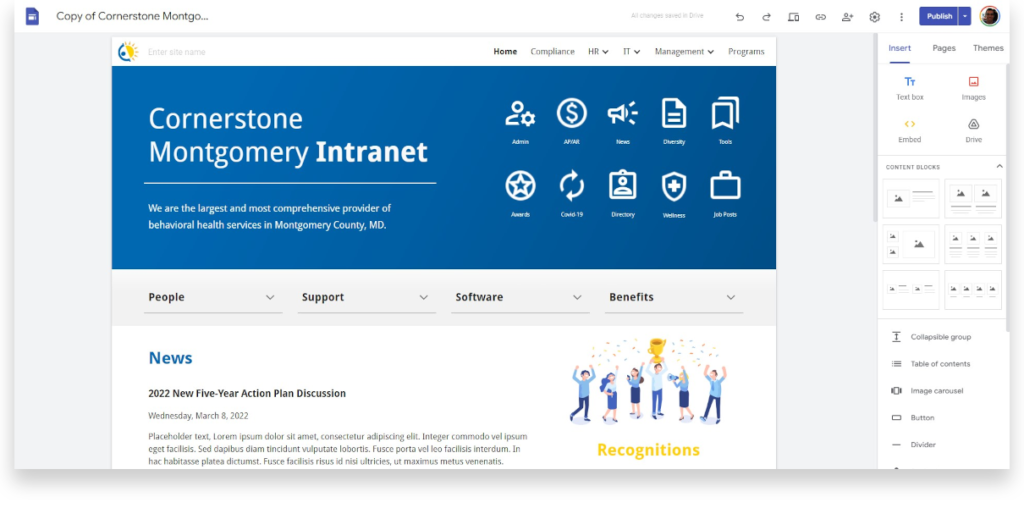 Intranet & Team Sites, Professional Google Sites Support Intranet & Team Sites, Professional Google Sites Support