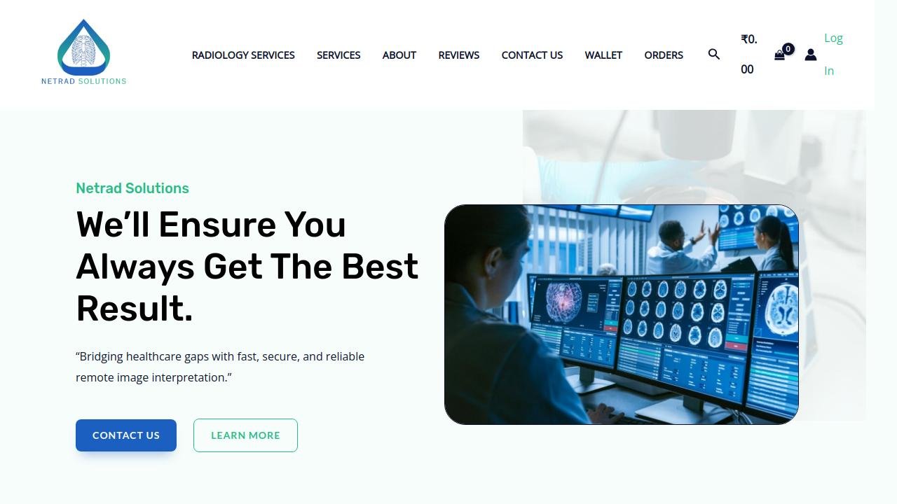 Netrad Solutions Website