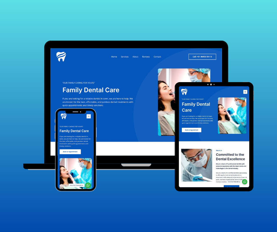 Family Dental Care Website Design Portfolio