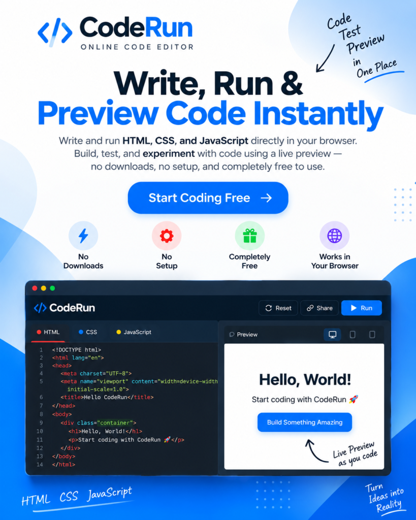 Coderun Online Code Editor