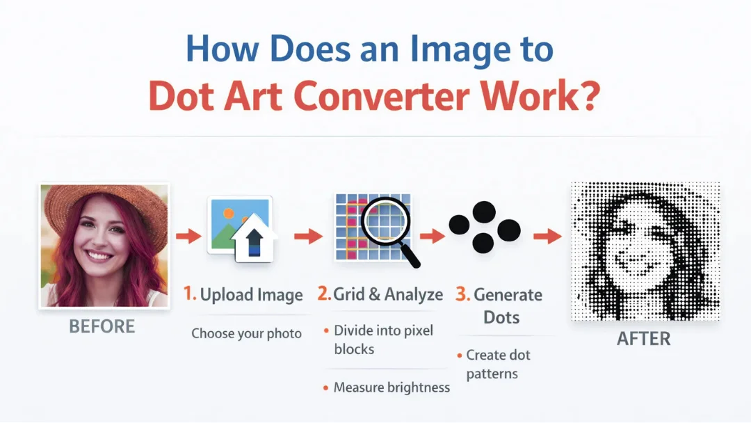 How Does an Image to Dot Art Converter Work