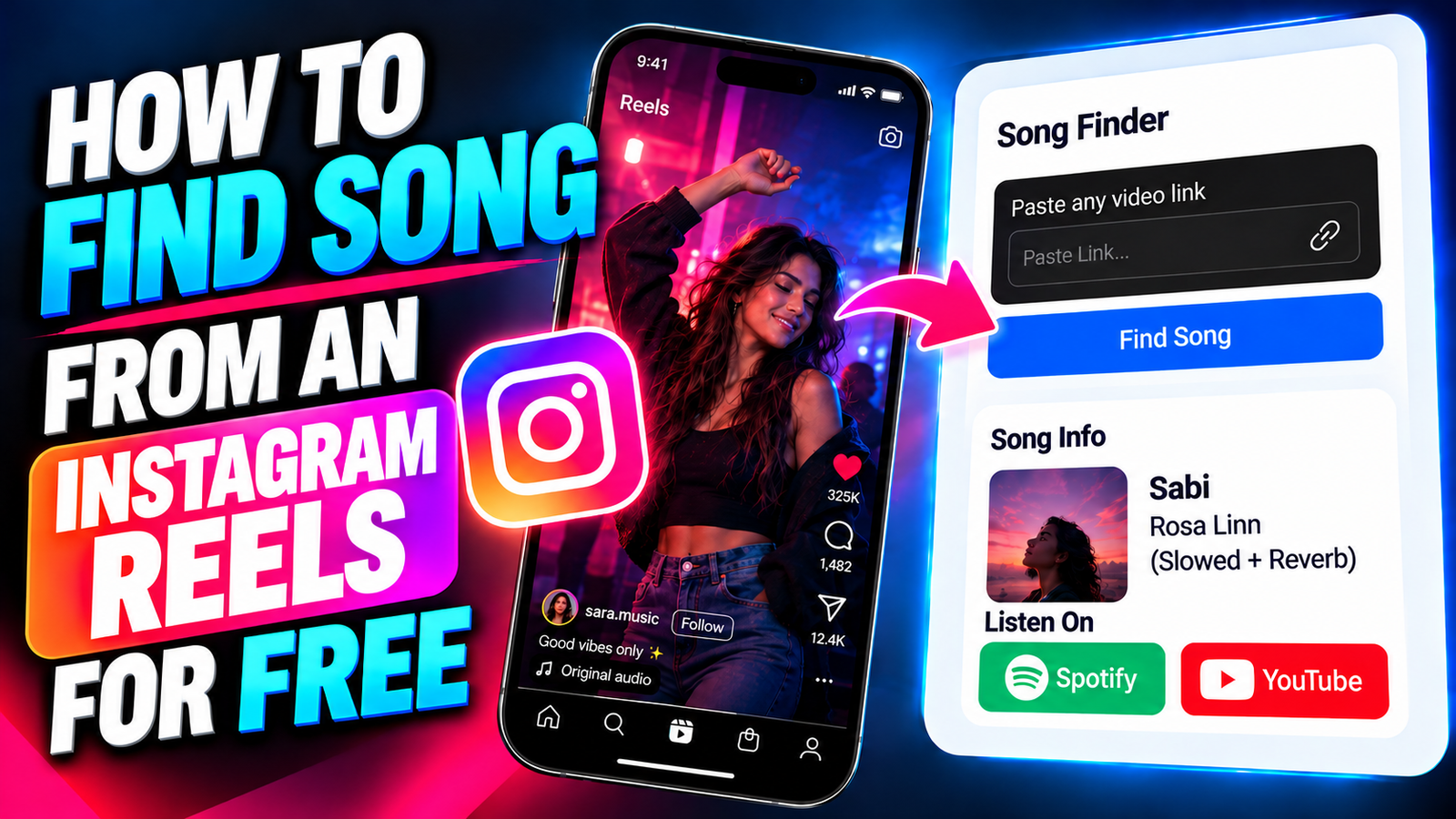 find a song from an Instagram Reel using a link